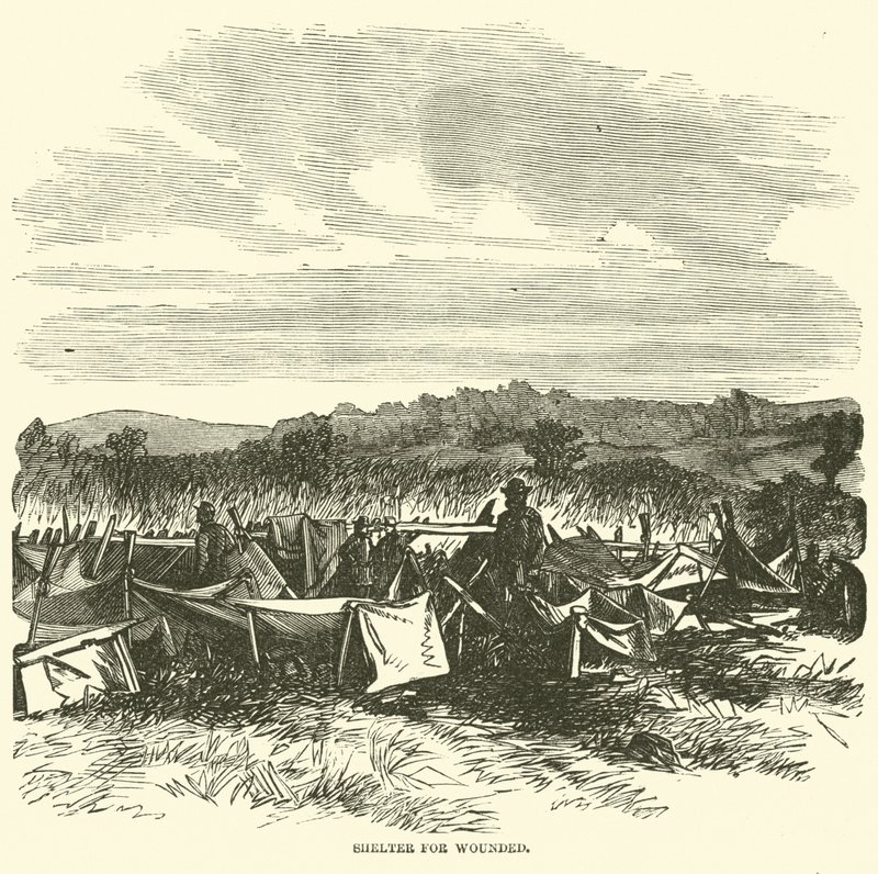 Úkryt pro raněné, září 1862 od American School