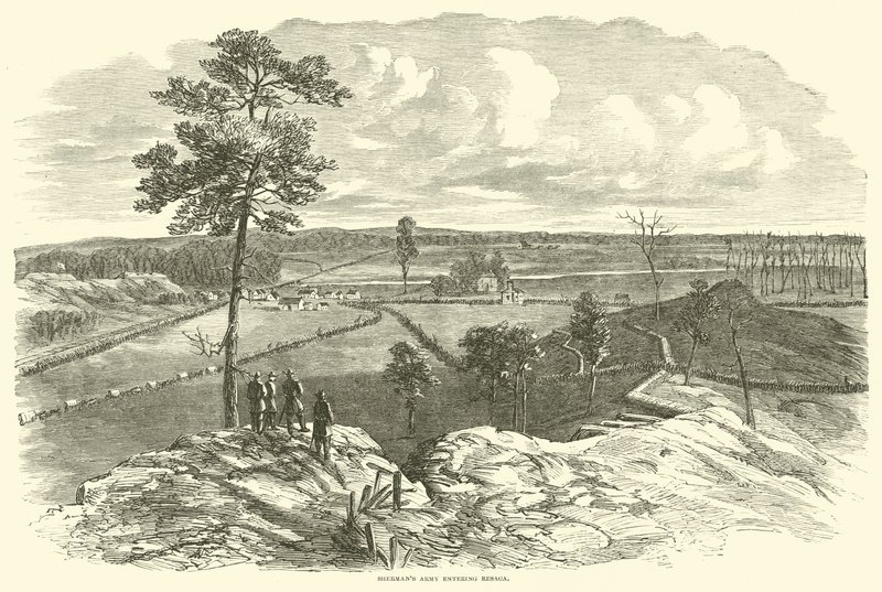 Shermanova armáda vstupuje do Resaca, květen 1864 od American School