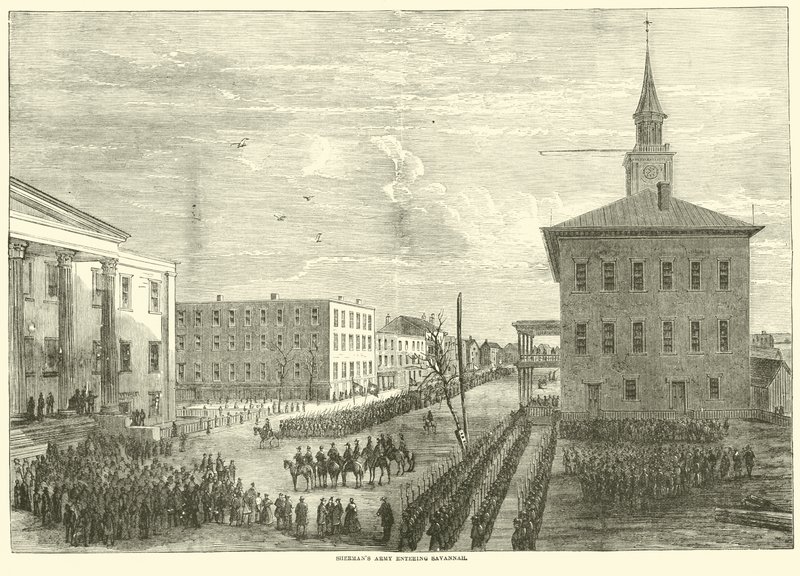 Shermanova armáda vstupuje do Savannah, prosinec 1864 od American School
