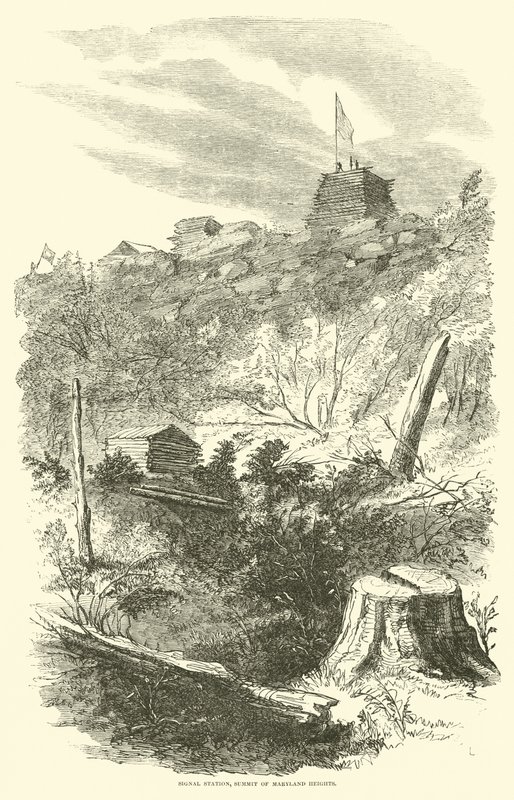 Signal station, Summit of Maryland Heights, září 1862 od American School