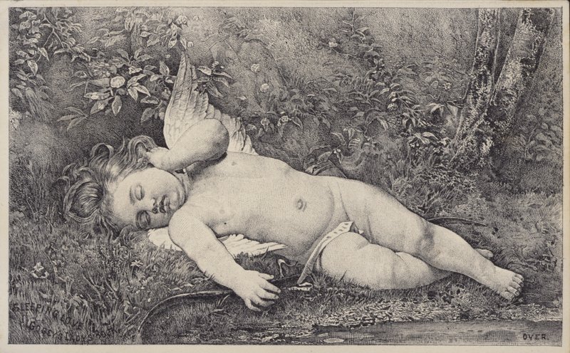 Spící láska, obchodní karta Godeyho Lady Book od American School
