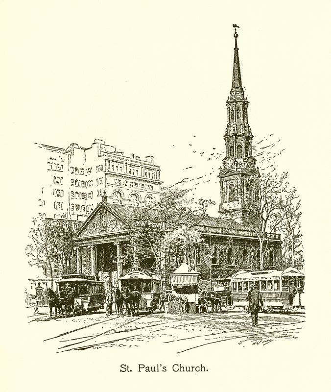 Kostel St. Pauls, New York od American School