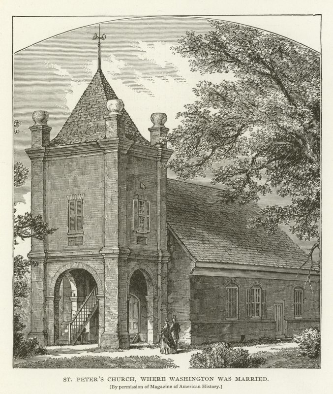 St Peters Church, kde se Washington oženil od American School