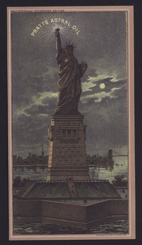 Socha svobody v noci, Pratts Astral Oil od American School
