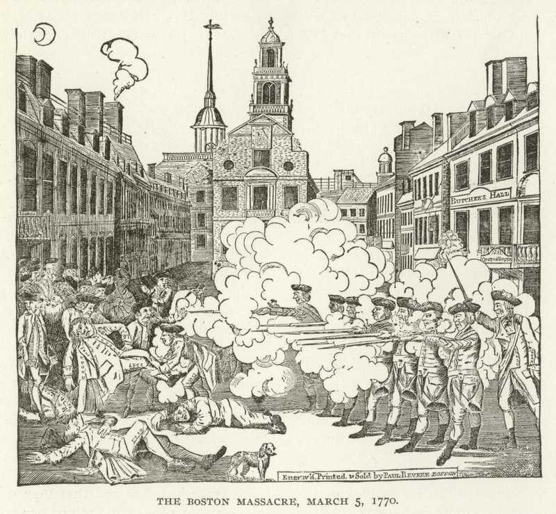 Bostonský masakr, 5. března 1770 od American School