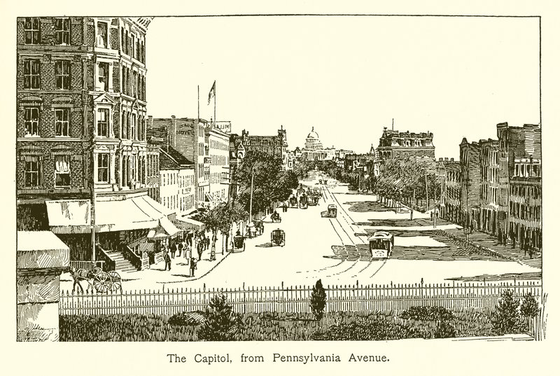 Capitol, z Pennsylvania Avenue od American School