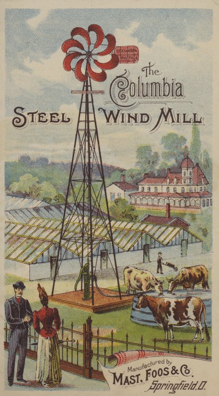 Columbia Steel Wind Mill (chromolitho) od American School