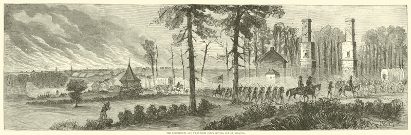 Čtrnáctý a dvacátý sbor se stěhuje z Atlanty, listopad 1864 od American School