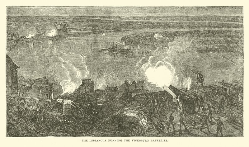 Indianola provozující baterie Vicksburg, únor 1863 od American School
