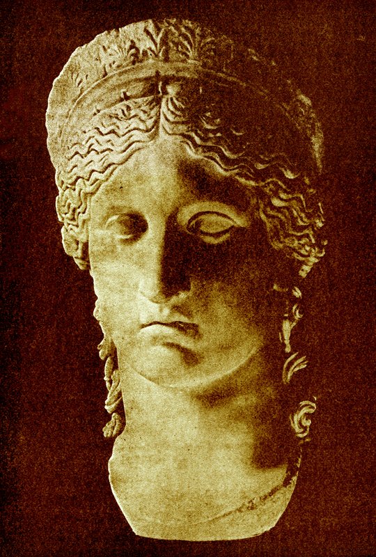 Juno Ludovisi, ilustrace z Dějin Řecka od Victora Duruy, vydáno 1890 (digitálně upravený obrázek) od American School
