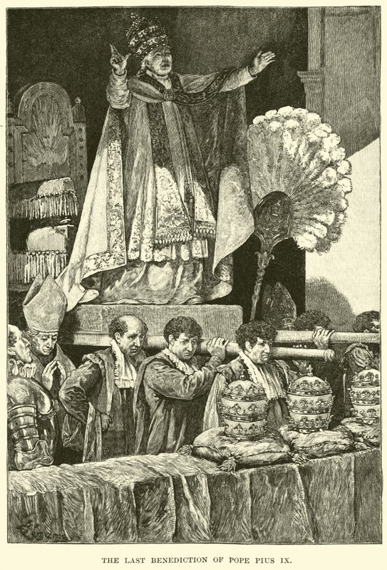 Poslední požehnání papeže Pia IX od American School