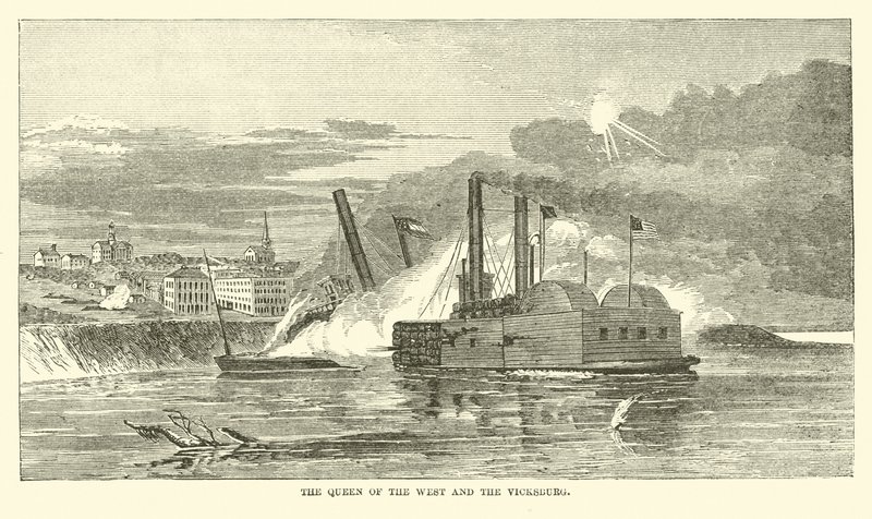 Královna Západu a Vicksburg, únor 1863 od American School