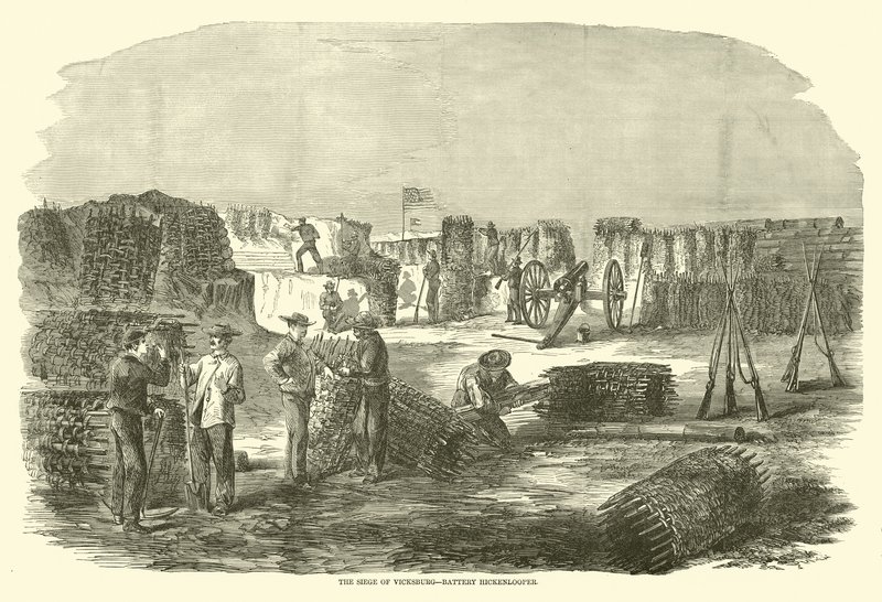 Obléhání Vicksburgu, Battery Hickenlooper, červen 1863 od American School