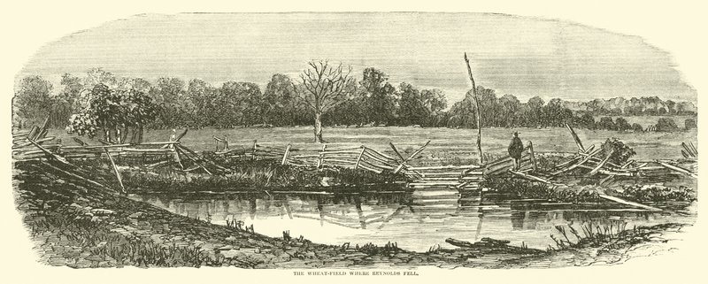 Pšeničné pole, kde Reynolds padl, červenec 1863 od American School