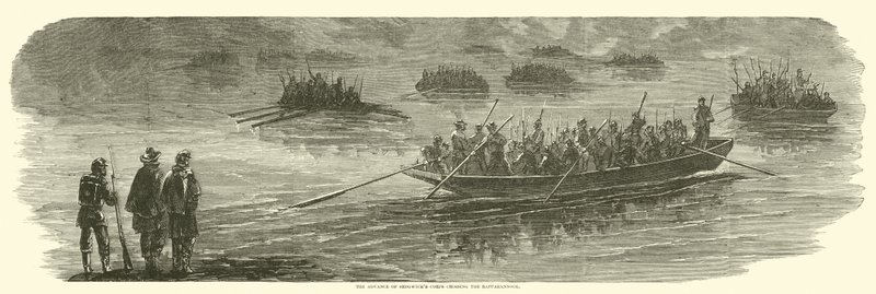 Postup Sedgwickova sboru přes Rappahannock, duben 1863 od American School