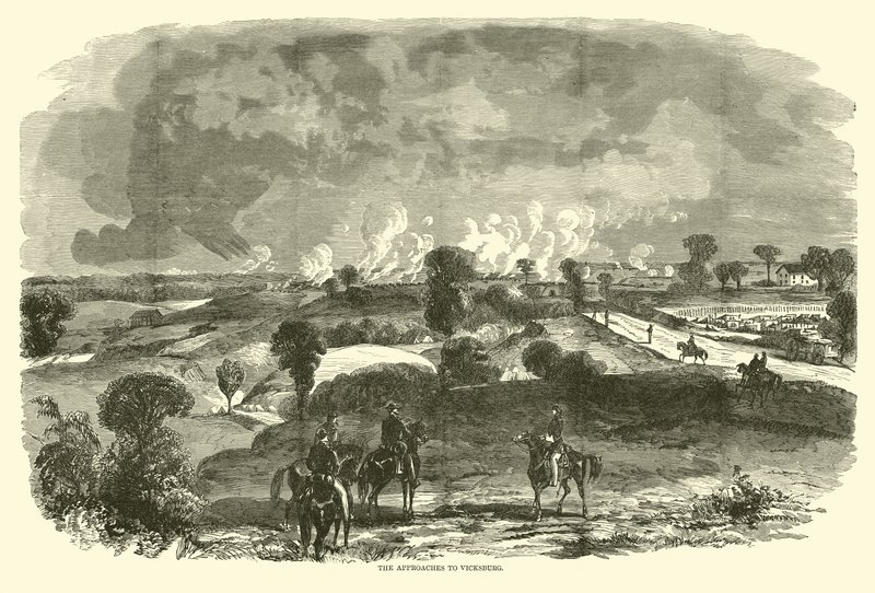 Přístupy k Vicksburgu, květen 1863 od American School