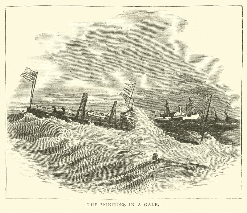 Monitory v bouři, prosinec 1864 od American School