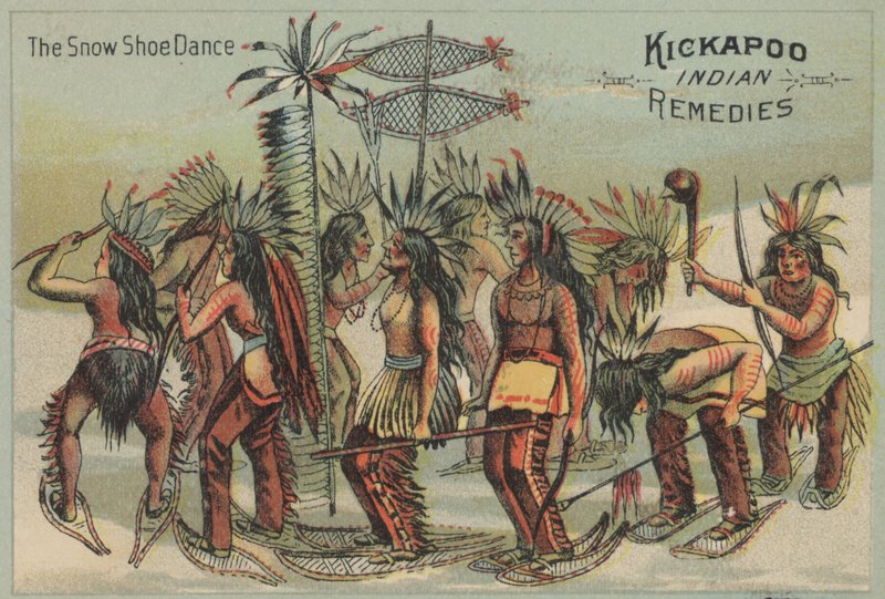 Tanec na sněžnicích (chromolitho) od American School