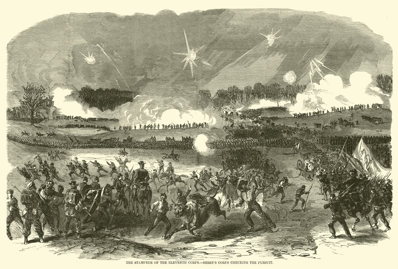 Útěk jedenáctého sboru, sbor Berrys kontroluje pronásledování, květen 1863 od American School
