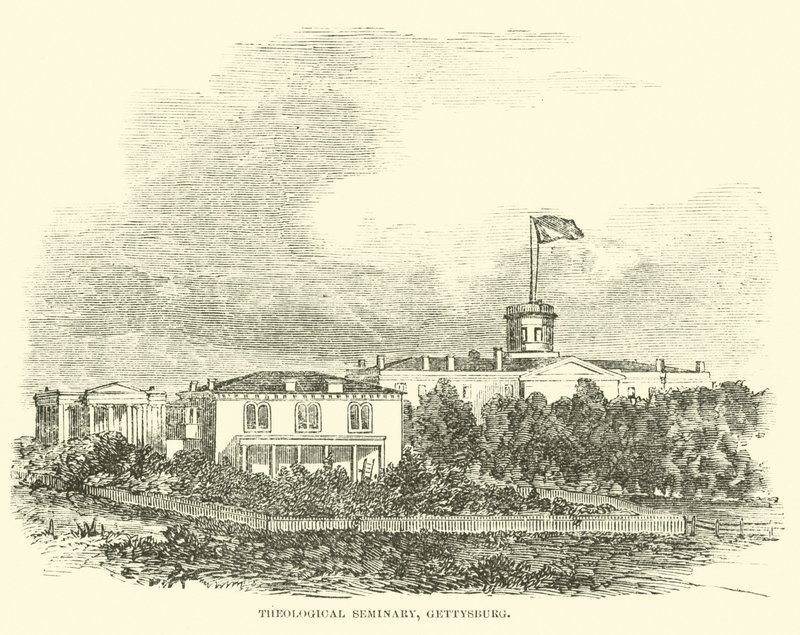 Teologický seminář, Gettysburg, červenec 1863 od American School
