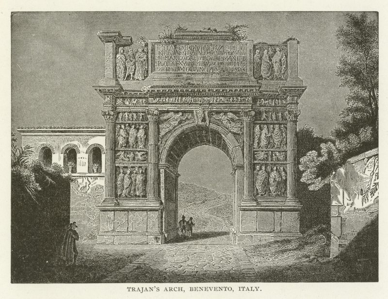Trajanův oblouk, Benevento, Itálie od American School