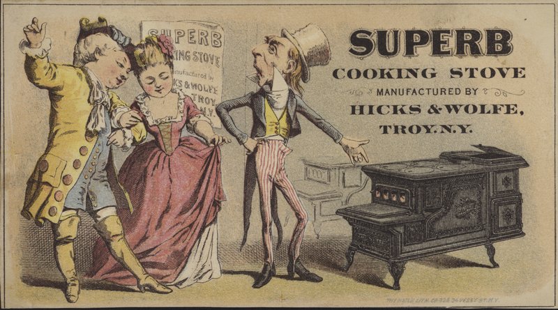 Strýček Sam prodává skvělý sporák (chromolitho) od American School