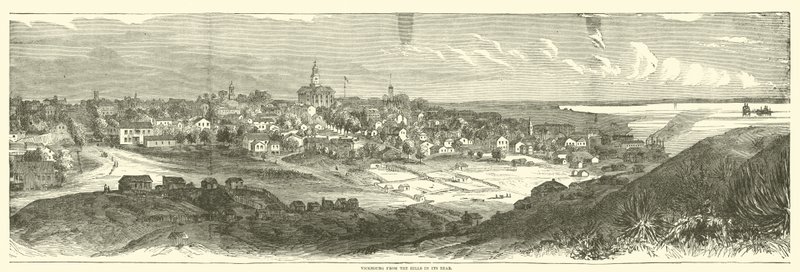 Vicksburg z kopců v jeho zadní části, květen 1863 od American School