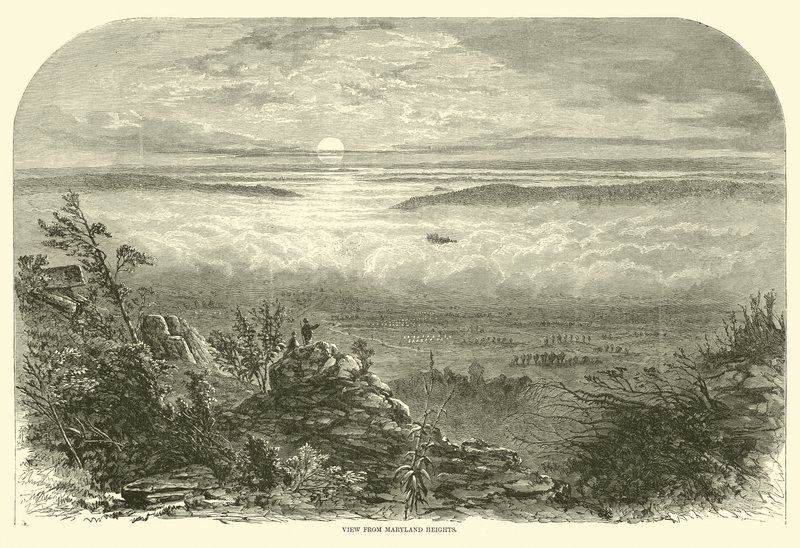 Pohled z Maryland Heights, září 1862 od American School