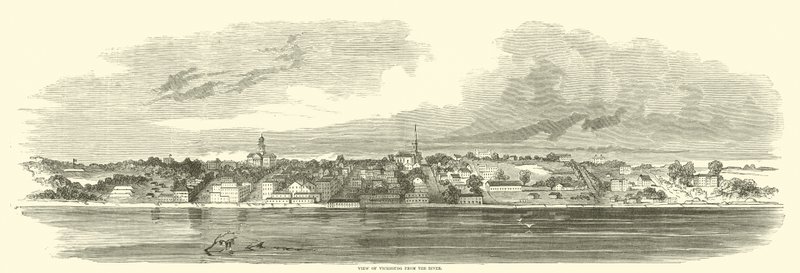 Pohled na Vicksburg od řeky, červen 1862 od American School