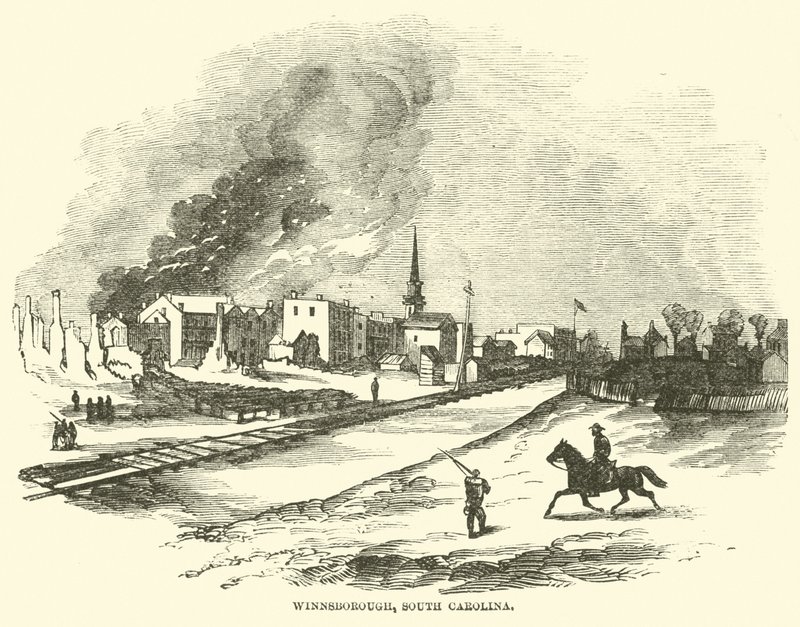 Winnsborough, Jižní Karolína, únor 1865 od American School