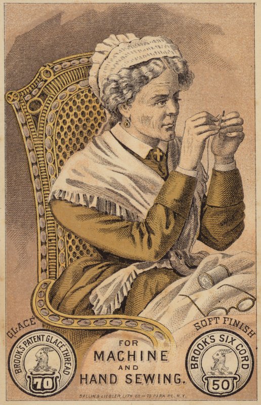 Žena navlékání šicí jehly od American School