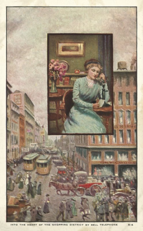 Ženy telefonující do obchodu od American School