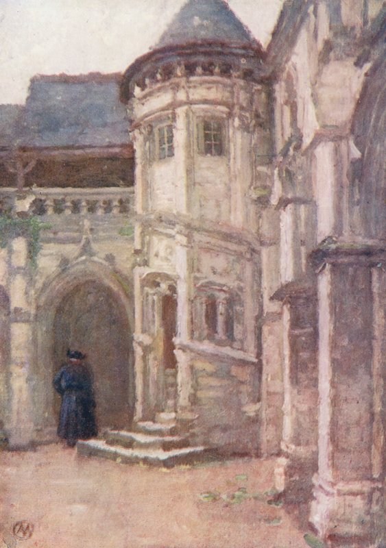 La Psallette, Tours (barevná litografie) od Amy B. Atkinson
