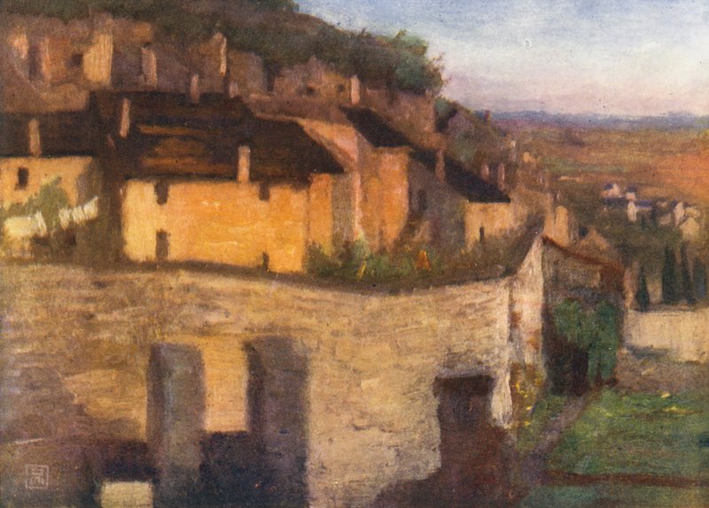 Nejstarší Chinon (barevná litografie) od Amy B. Atkinson