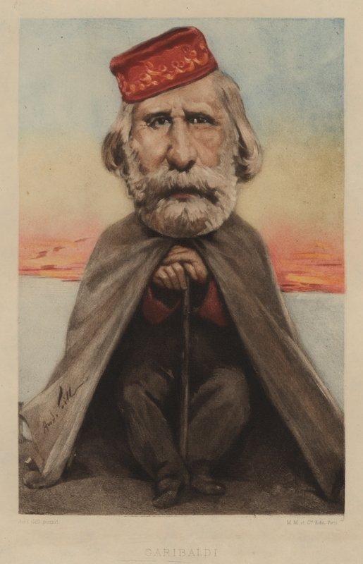 Giuseppe Garibaldi , italský voják, politik a nacionalista od Andre Gill