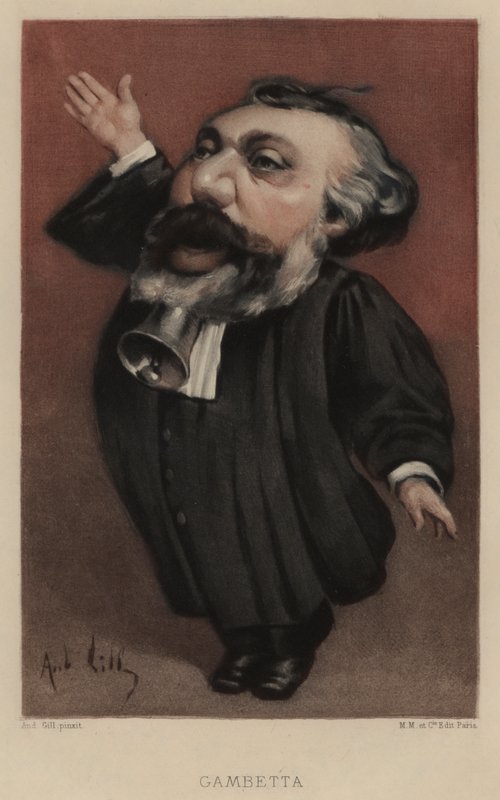 Leon Gambetta , francouzský státník od Andre Gill
