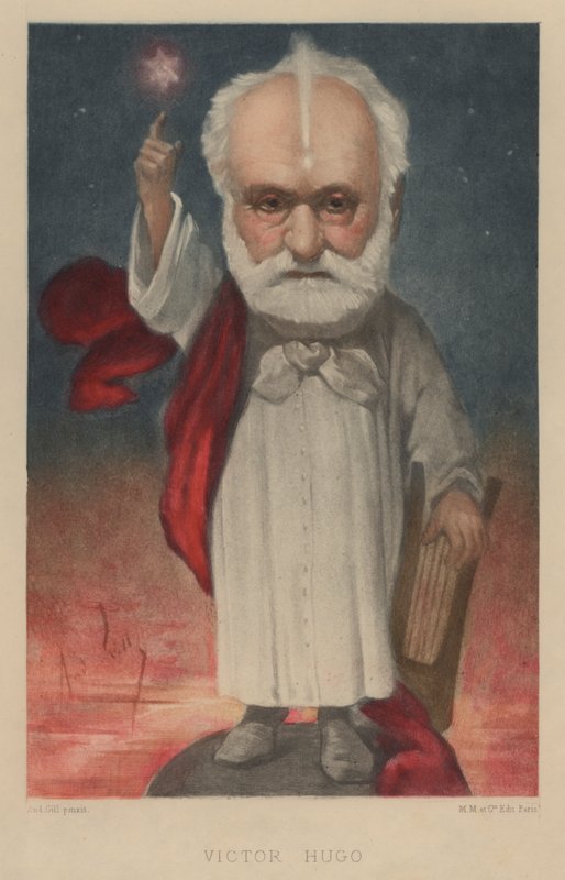 Victor Hugo , francouzský básník, prozaik a dramatik od Andre Gill