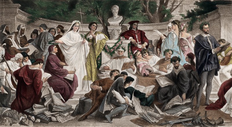 Zlatý věk Medicejských (barevný hlubotisk) od Andreas Johann Jacob Müller