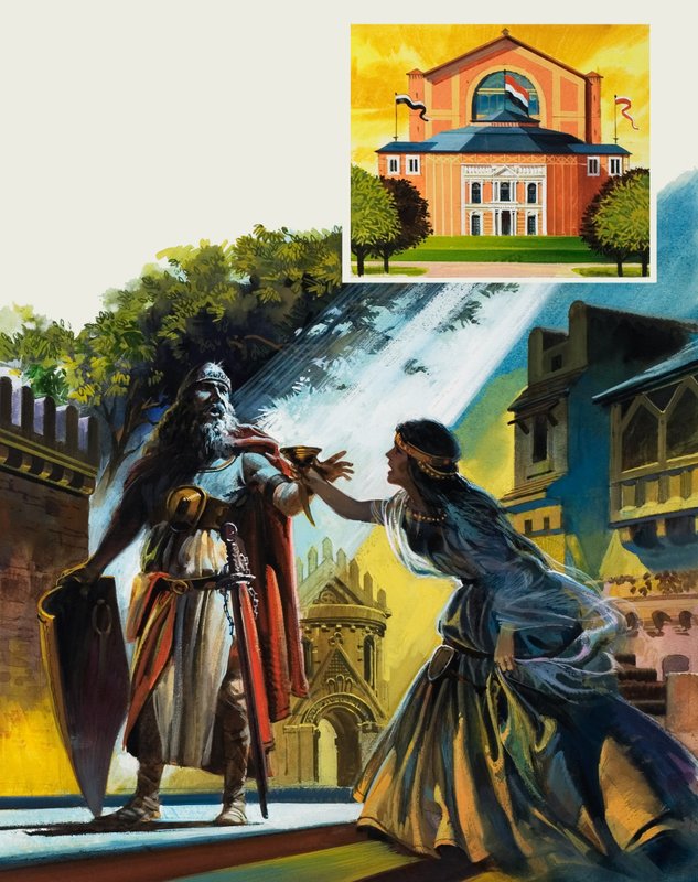 Tristan a Isolda (kvaš na papíře) od Andrew Howat
