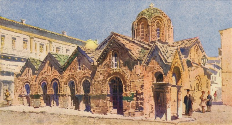 Kostel Panagia Kapnikari, Atény (černé lito) od Angelos Giallinos