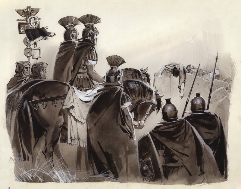 Brutus a Cassius mrtví (kvaš na papíře) od Angus McBride