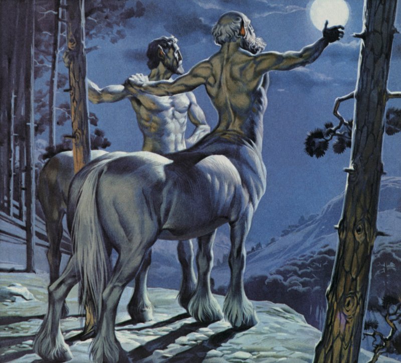 Kentauři (barevná litografie) od Angus McBride