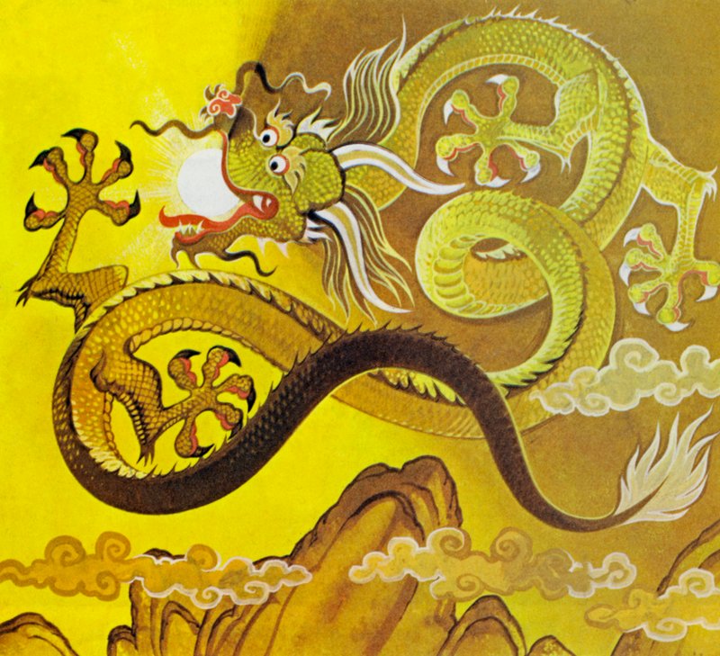 Čínští draci (barevná litografie) od Angus McBride