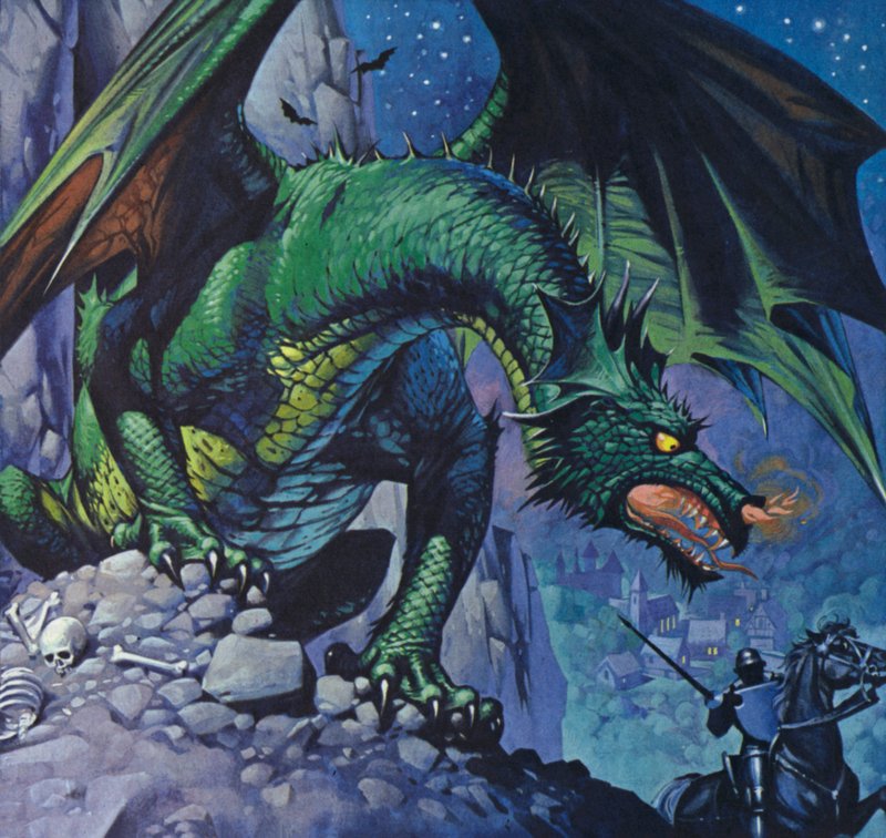 Draci (barevná litografie) od Angus McBride