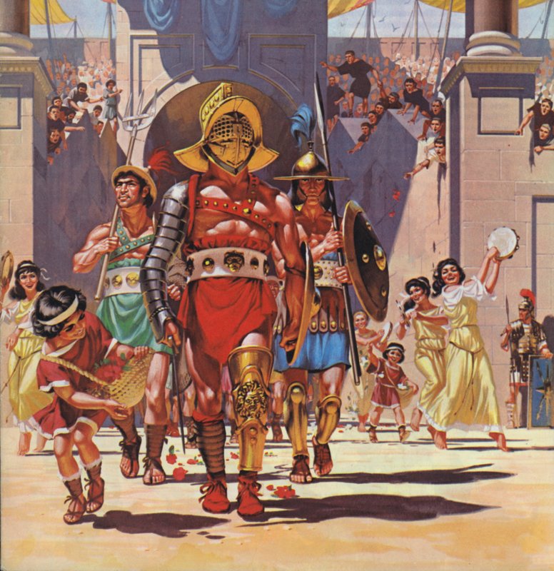 Gladiátor (barevná litografie) od Angus McBride