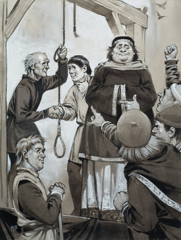 Středověká spravedlnost (kvaš na papíře) od Angus McBride