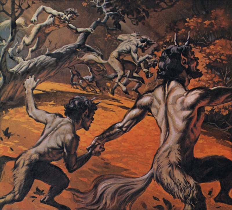 Satyrové (barevná litografie) od Angus McBride