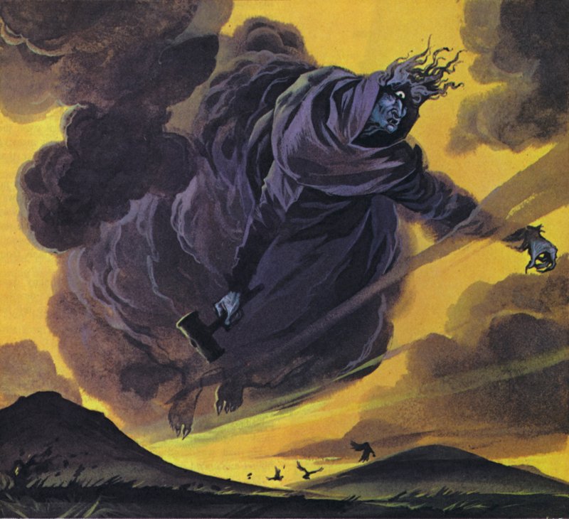Cailleach-Bheur (barevná litografie) od Angus McBride