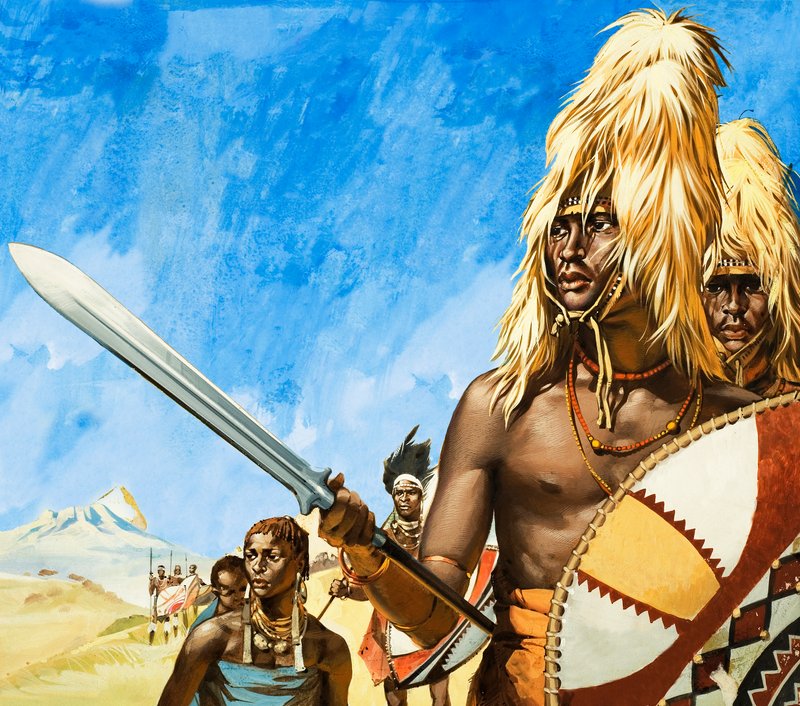 Africký kmen Masajů od Angus McBride