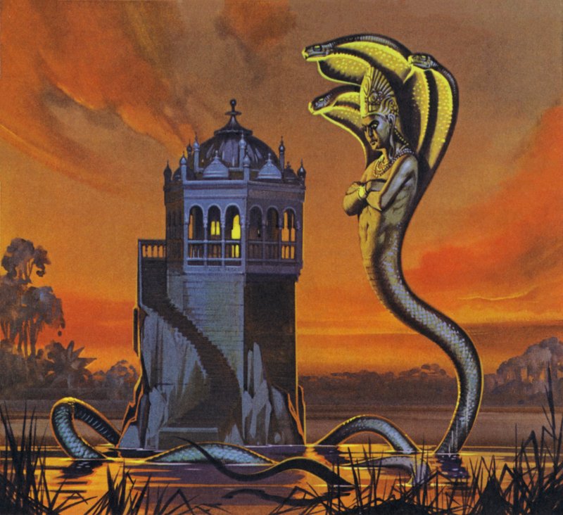 Král Naga (barevná litografie) od Angus McBride